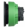 Picture of Head for illuminated push button, Harmony XB5, antimicrobial, plastic, blue flush mounted, 30mm, universal LED,