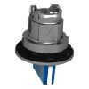 Picture of Head for illuminated selector switch, Harmony XB4, metal, blue handle, 30mm, universal LED, 3 positions, right to center