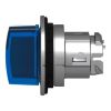Picture of Head for illuminated selector switch, Harmony XB4, metal, blue handle, 30mm, universal LED, 3 positions, right to center