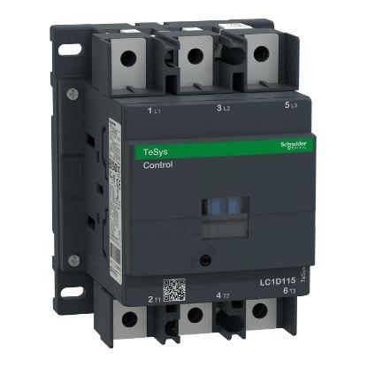 Picture of TeSys, Contactor, TeSys Deca, 3P(3NO), AC-3/AC-3e, <=440V, 115A, 230V AC 50/60Hz coil, lugs/bars terminals