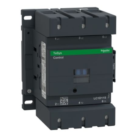 Picture of Contactor, TeSys Deca, 3P(3NO), AC-3/AC-3e, <=440V, 115A, 24V DC standard coil, screw clamp terminals