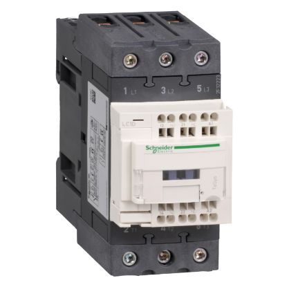 Picture of Contactor, TeSys Deca, 3P(3 NO), AC-3/AC-3e, <=400V, 65A, 110V DC standard coil, spring terminals