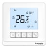 Picture of Thermostat, Spacelogic, fan coil on/off, networking, LCD 5 Button, 4P, ECM fan 0-10V, modbus, external sensor, 240V, white