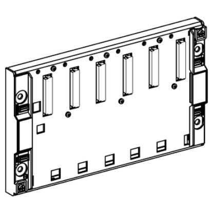 Picture of Non extendable rack, Modicon premium, for single rack configuration, 6 slots