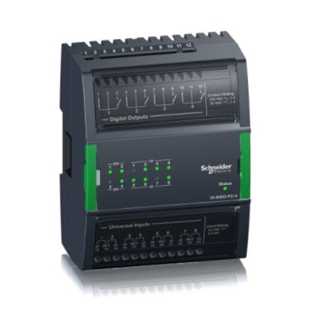 Picture of Central I/O module, SpaceLogic, 8 universal inputs, 4 digital Form C outputs