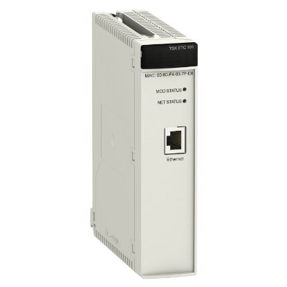 Picture of Ethernet communication module, Modicon Premium, EtherNet/IP, Modbus TCP,  400mA at 5VDC, 10/100 Mbit/s
