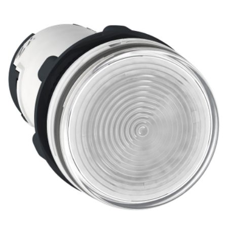 Picture of round pilot light Ø 22 - white - BA 9s neon - 230 V - faston connectors