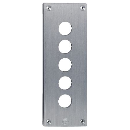 Picture of empty elbowed control station - XAM-W - aluminium alloy - 5 cut-outs - grey