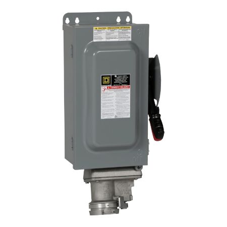 Picture of Safety switch, heavy duty, non fusible, 60A, 600VAC/DC, 3 poles, 60HP, NEMA 12K, Crouse-Hinds Arktite