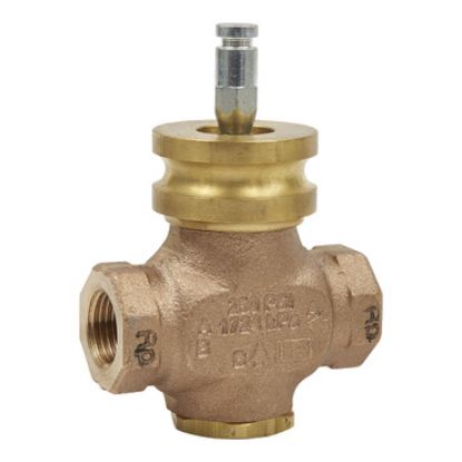 Picture of VG210R Globe Valve, 2-Way, DN15, Rp 1/2 Internal Thread, Brass Trim, PTFE Seat Seal, Kvs 0.4 mÂ³/h, Stem Up Closed.