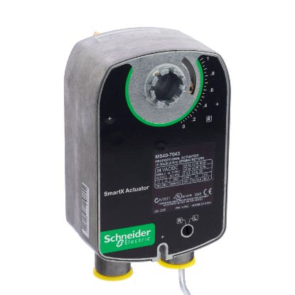Picture of SmartX, Damper Actuator, proportional 2-10 Vdc, spring return, 24 Vac/Vdc, 3 ft plenum cable, 35 lb-in, NEMA 2