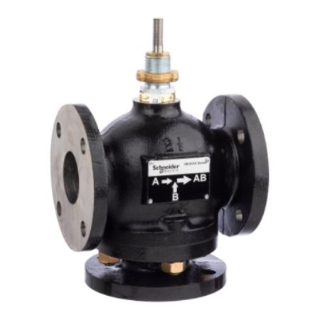 Picture of Schneider Electric, Globe Valve, 2-1/2 in, 3-way mixing, flanged cast iron body, bronze trim, 74 Cv