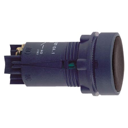 Picture of black pushbutton + 22 spring return - 1OC