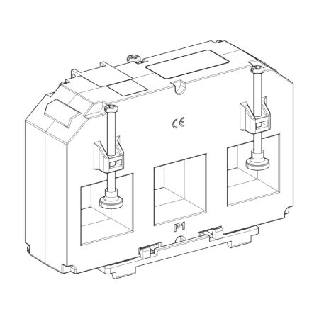 Picture of LVCT - 3-in-1 solid core CT RJ45 - 25mm entraxe - 100A : 0.333V output