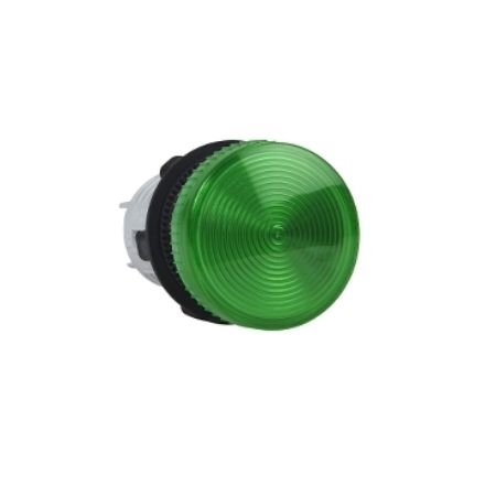 Picture of round pilot light Ø 22 - IP 40 - green - integral LED - 230 V - lugs