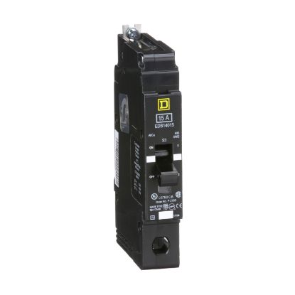 Picture of Mini circuit breaker, E-Frame, 15A, 1 pole, 277 VAC, 25 kA max, bolt on