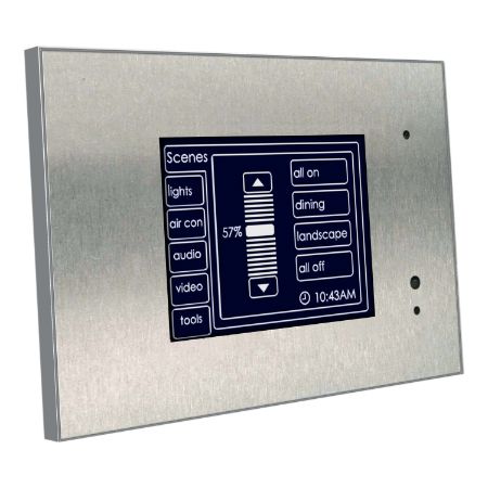 Picture of C-Bus Control and Management System, Black and White MKII Touch Screens, Stainless Steel Fascia, BandW Screen