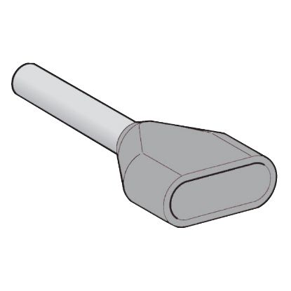 Picture of Cable end, Linergy TR cable ends, twin conductor, grey, 2.5mmÂ², for insulated cable, medium size, 5 sets of 50