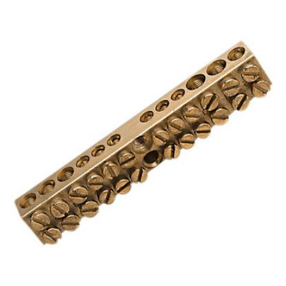 Picture of Clipsal MAX4, Brass link bar 100 A 500 V 12 hole length 80 mm