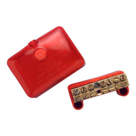 Picture of Clipsal MAX4, Mini Active link 100 A 500 V 7 hole with cover front wiring Red