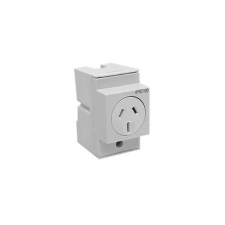 Picture of Clipsal MAX4, Socket outlet DIN Mounted 15 A 250 V 3 pin 2.5 module double pole