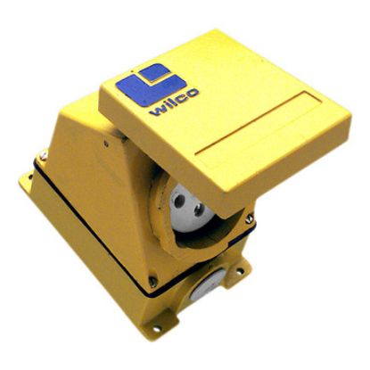 Picture of Metal Clad, Socket Outlet 1 Gang, 63A, 500V, 4 Round Sockets