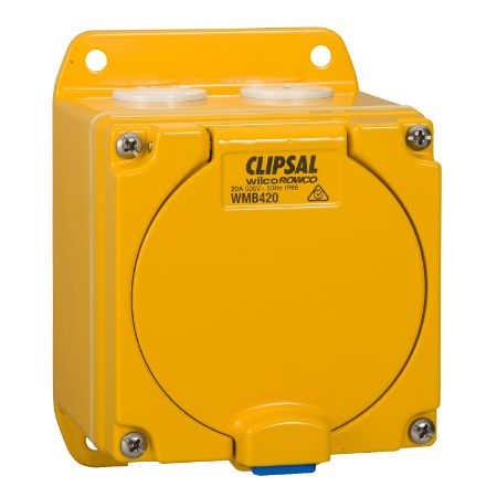 Picture of Metal Clad, Socket Outlet 1 Gang 20A 500V, 4 Round Sockets, IP66, Cast Aluminium Material