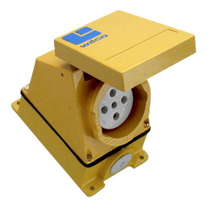 Picture of Metal Clad, Socket Outlet 1 Gang, 63A, 500V, 5 Round Sockets