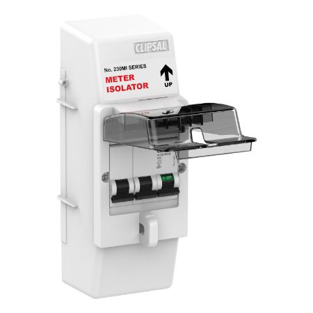 Picture of Clipsal Resi MAX, Meter Isolator With 3 Pole 63A C Curve MCB enclosure and lock off device