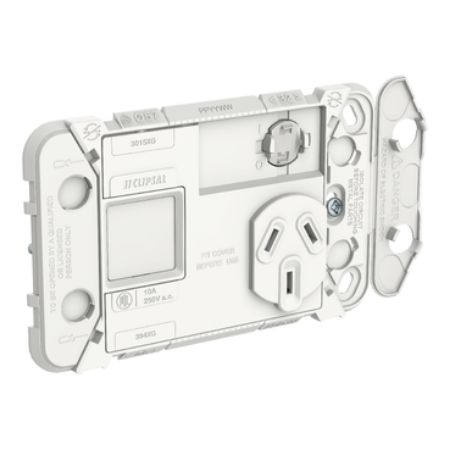 Picture of Clipsal Iconic, Grid Socket Switch, Horizontal Single, 1Ex10AX, 10A, 250V