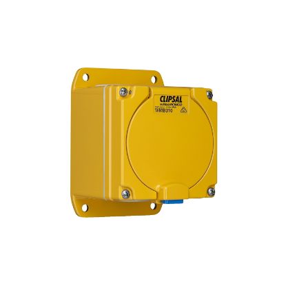 Picture of Metal Clad, Socket Outlet, 1 Gang, 250V, 2 Flat, 1 Round, Cast Aluminium Material