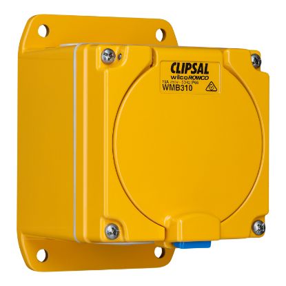 Picture of Metal Clad, Socket Outlet 1 Gang 32A 250V, 3 Round Sockets, IP66, Cast Aluminium Material