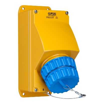 Picture of Metal Clad, Appliance Inlet 2 Gang, 250V, 3 Round Pins, Cast Aluminium Material