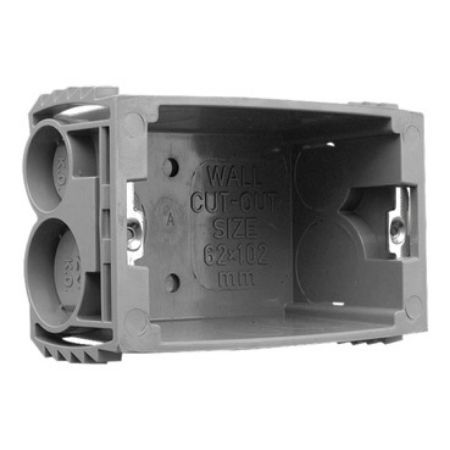 Picture of Clipsal - Mounting Accessories, Wall Boxes Plastic, 1 Gang with Sliding Nuts