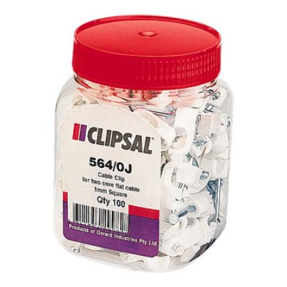 Picture of Clipsal - General Accessories, Cable Clip to Suit 1mm² / 1.5mm²And 2.5mm², Jar 150