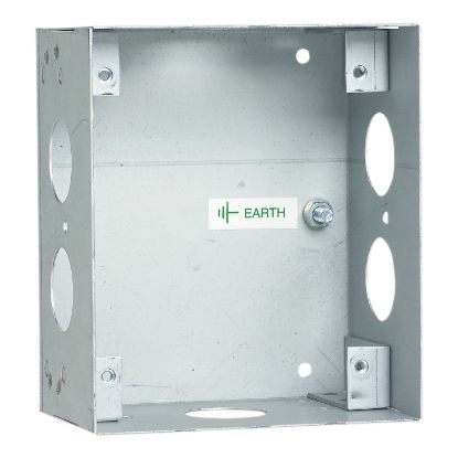 Picture of Medilec, Flush Mount Metal Plate, Wall Boxes, 1 Gang, Wall Box