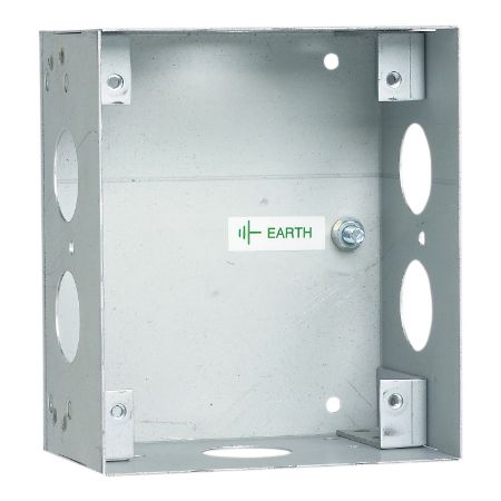 Picture of Medilec, Flush Mount Metal Plate, Wall Boxes, 1 Gang, Wall Box
