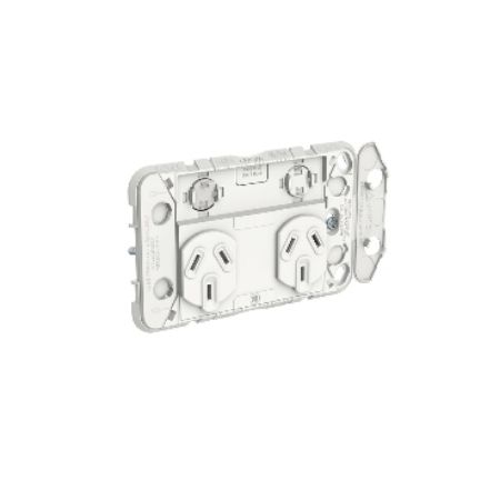 Picture of Clipsal Iconic, Double Power Point Grid, Horizontal Mount, 250V, 10A