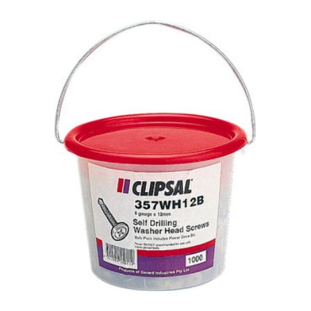 Picture of Clipsal - General Accessories, Screws, Washer Head, Self Drilling, 8 x 12mm, Bucket 1000