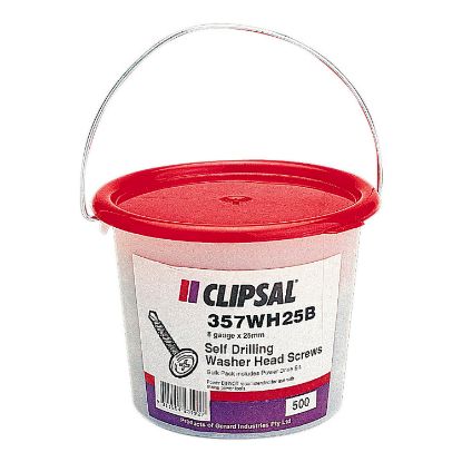 Picture of Clipsal - General Accessories, Screws, Washer Head, Self Drilling, 8 x 25mm, Bucket 500