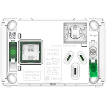 Picture of Clipsal Pro Series, Single Power Point Grid, Horizontal Mount, 1Ex20A, 10A, 250V