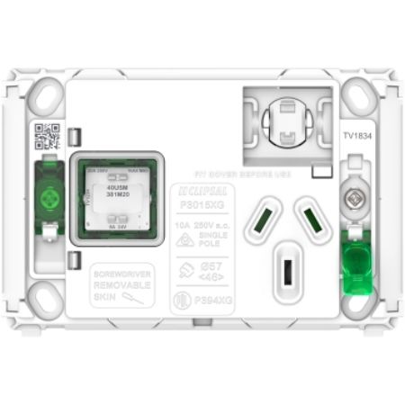 Picture of Clipsal Pro Series, Single Power Point Grid, Horizontal Mount, 1Ex20A, 10A, 250V