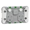 Picture of Clipsal Iconic, Connected Smart Socket Wiser, Grid Horizontal Twin, 10A, 250V