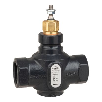 Picture of Venta V211T Globe Valve, 2-Way, PN16, Rp 1 1/4 Internal thread, DN32, 16 Kvs, Nodular Iron, Brass Plug.