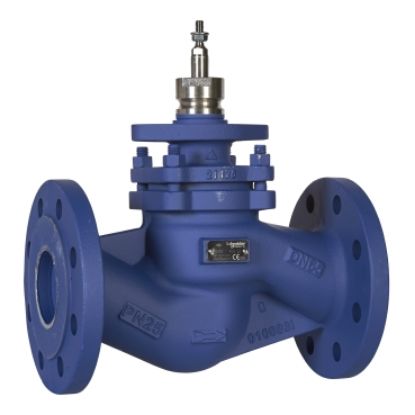 Picture of V292 Globe Valve, 2-Way, PN25, Flanged, DN125, 250 Kvs, Nodular Iron Body and Stainless Steel Trim, Stem Down Closed.