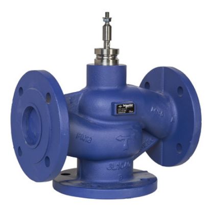 Picture of V321 Globe Valve, 3-Way, PN16, Flanged DN100, Kvs 160, Cast Iron Body, Stainless Trim, Max. Glycol 50%