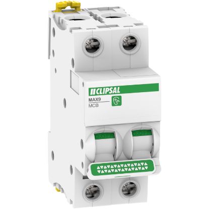 Picture of Clipsal MAX9, Miniature Circuit-Breaker (MCB), 2P, 32A, C Curve, 6000A, 415V, Distribution