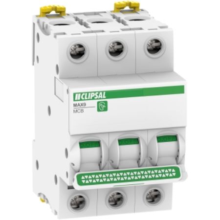 Picture of Clipsal MAX9, Miniature Circuit-Breaker (MCB), 3P, 50A, C Curve, 6000A, 415V, Distribution