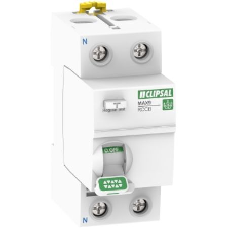 Picture of Clipsal MAX9, Residual Current Circuit Breaker (RCCB), 2P, 40A, 30mA, A Type