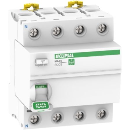 Picture of Clipsal MAX9, Residual Current Circuit Breaker (RCCB), 4P, 63A, 30mA, A Type